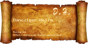 Dancziger Hella névjegykártya